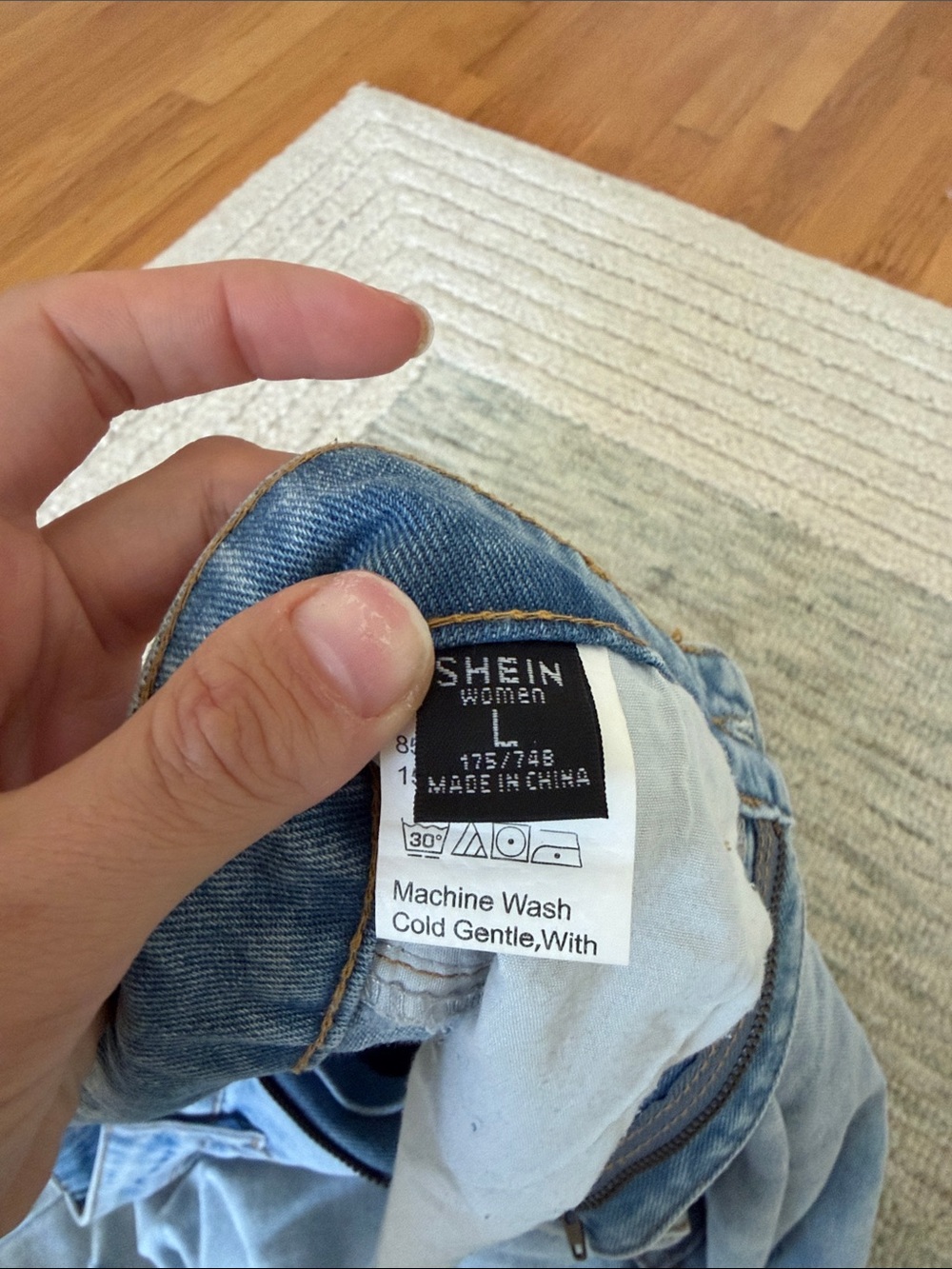 Light Blue Distressed Denim Jeans - Picture 5 of 8
